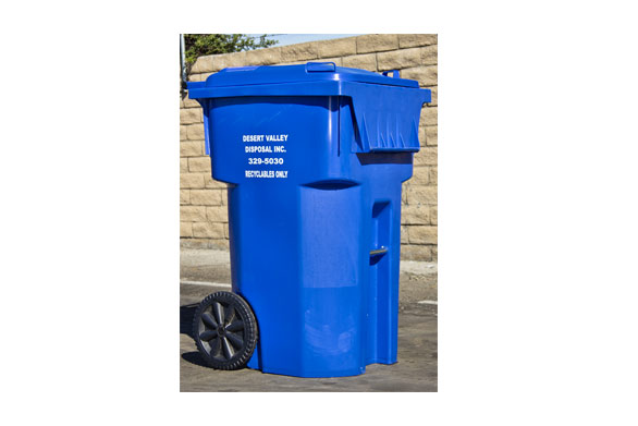 commercial recycling blue cart