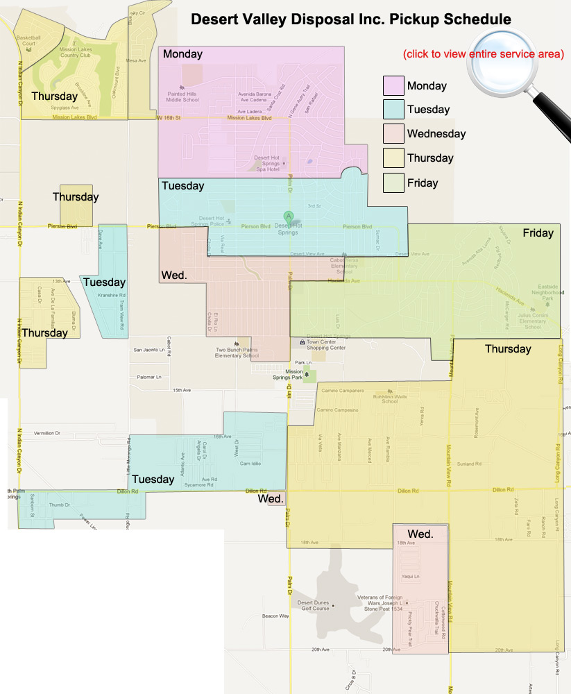 residential pickup map